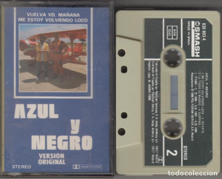 Casetes antiguos: Azul y Negro cassette Versi&oacute;n Original 1986 Smash - Foto 1