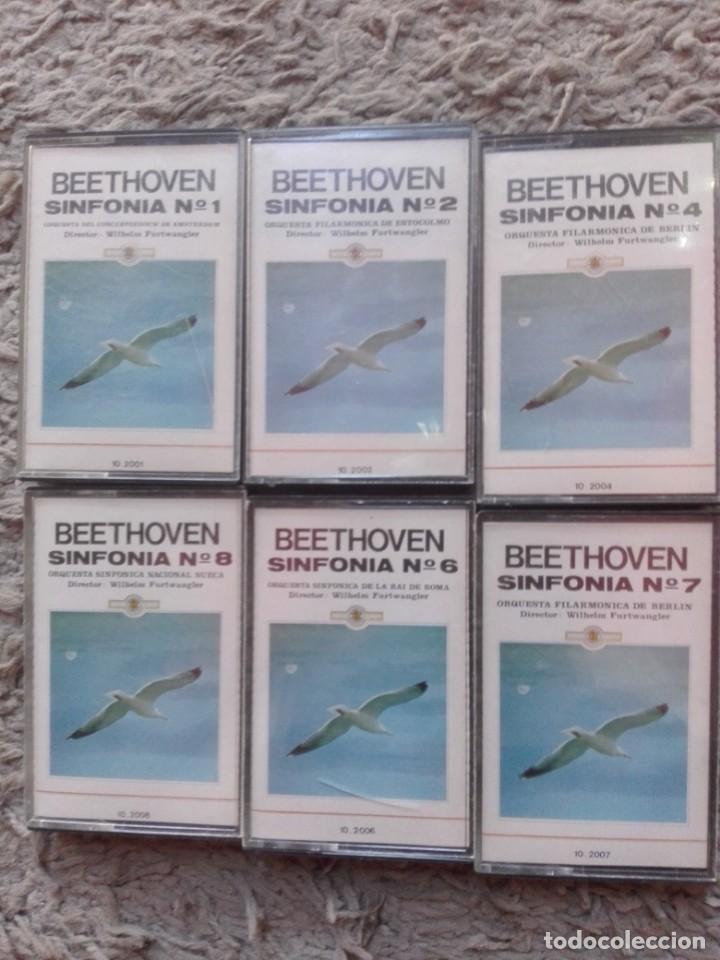 Casetes antiguos: LOTE 6 CASETES DE BEETHOVEN-VOL 1, 2, 4, 6, 7 Y 8