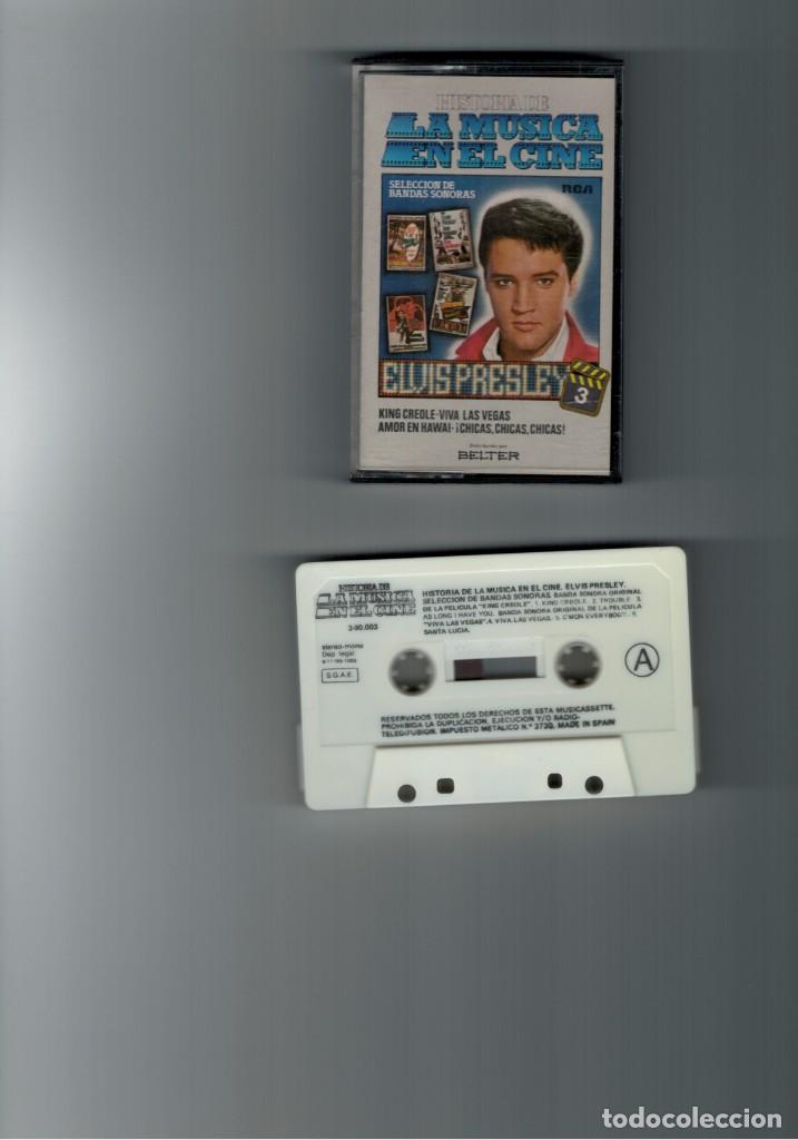 Casetes antiguos: LA M&Uacute;SICA EN EL CINE. ELVIS PRESLEY 3. BELTER, 1982.