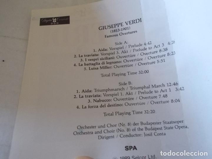 Casetes antiguos: VERDI, FAMOUS OVERTURES - Foto 2