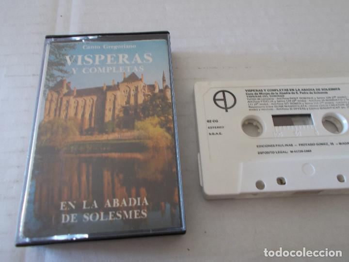 Casetes antiguos: CANTOS GREGORIANOS, VISPERAS Y COMPLETAS - Foto 1