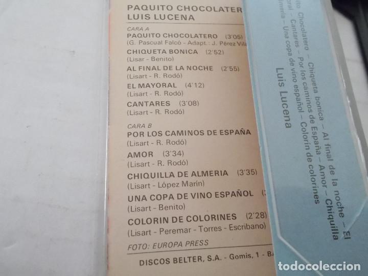 Casetes antiguos: LUIS LUCENA, PAQUITO CHOCOLATERO - Foto 2