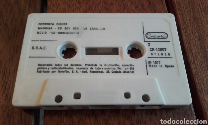 Casetes antiguos: CONCHITA PIQUER CONTINENTAL 1977 - Foto 2