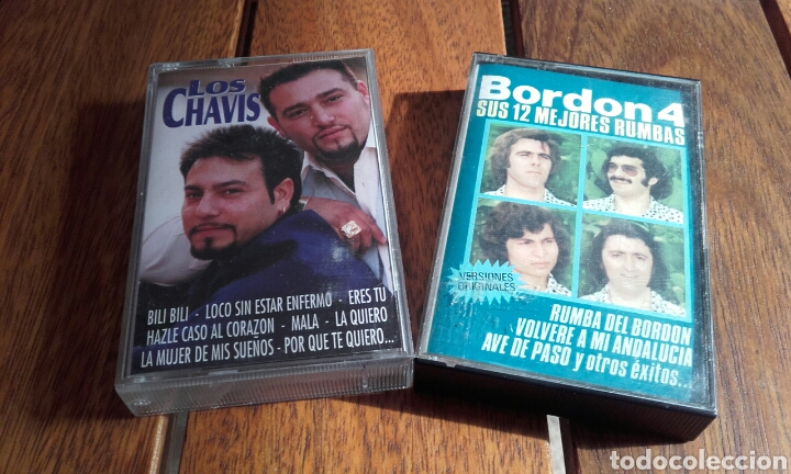 Casetes antiguos: PACK 2 CASETES LOS CHAVIS Y BORD&Oacute;N 4 - Foto 1
