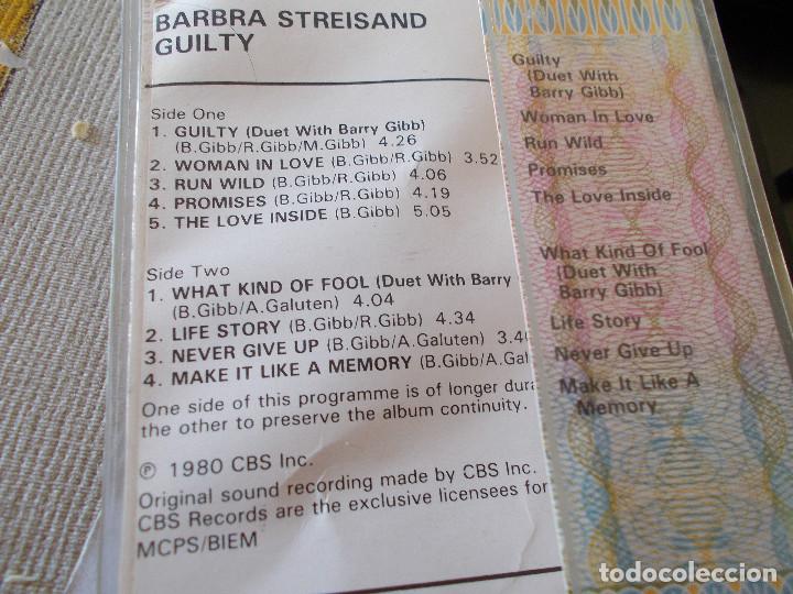 Casetes antiguos: STREISAND GUILTY. - Foto 2