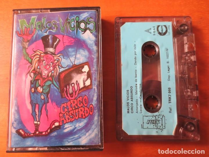 Casetes antiguos: Malos Vicios - Circo Absurdo (Cinta Cassette 1997) - Foto 1