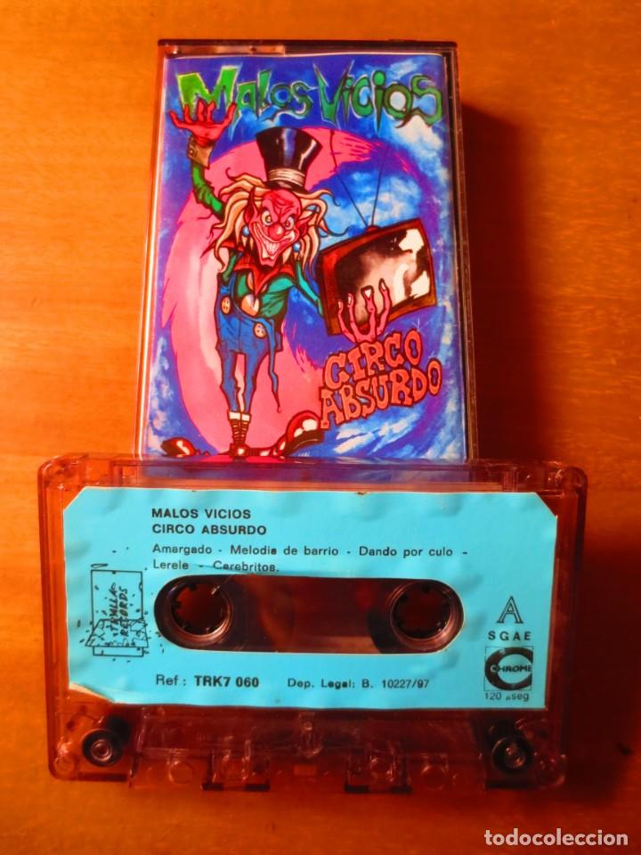Casetes antiguos: Malos Vicios - Circo Absurdo (Cinta Cassette 1997) - Foto 2
