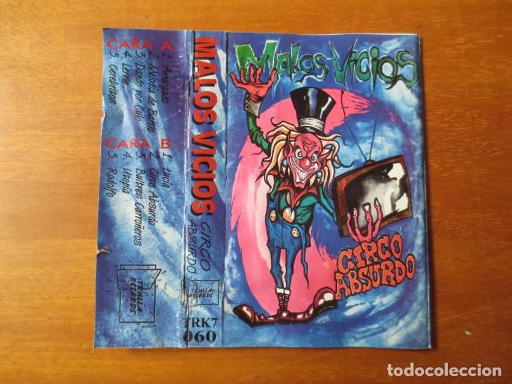 Casetes antiguos: Malos Vicios - Circo Absurdo (Cinta Cassette 1997) - Foto 4
