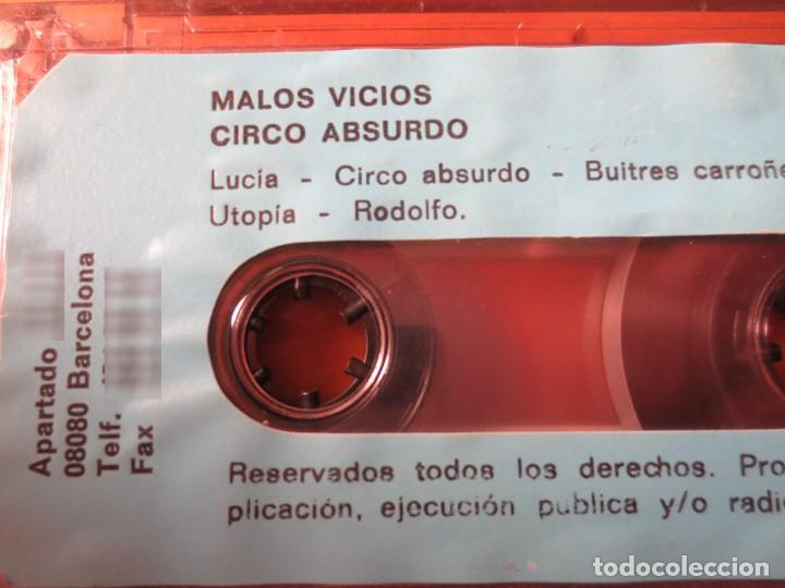 Casetes antiguos: Malos Vicios - Circo Absurdo (Cinta Cassette 1997) - Foto 16