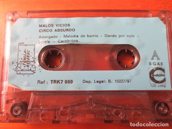 Casetes antiguos: Malos Vicios - Circo Absurdo (Cinta Cassette 1997) - Foto 19