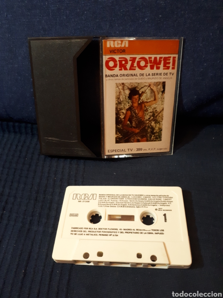 Casetes antiguos: Casete banda sonora original serie televisi&oacute;n ORZOWEI RCA VICTOR
