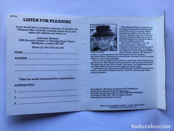 Casetes antiguos: Agatha Christie. The Thirteen Problems. EMI. 1987. Doble cassette. - Foto 11
