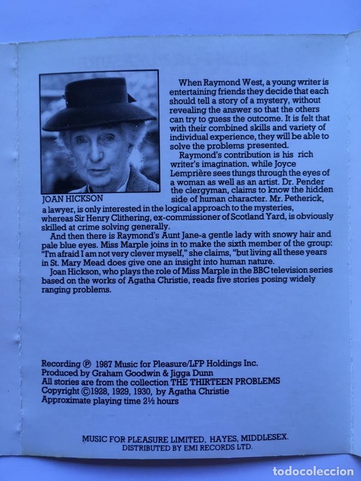 Casetes antiguos: Agatha Christie. The Thirteen Problems. EMI. 1987. Doble cassette. - Foto 12