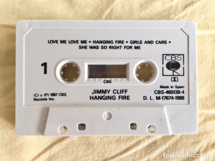 Casetes antiguos: Jimmy Cliff - Hanging Fire - Cassette 1988 - Foto 3