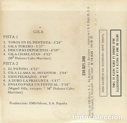Casetes antiguos: GILA : Idem. (Emi-Odeon / Amalgama, 1979) - Foto 2