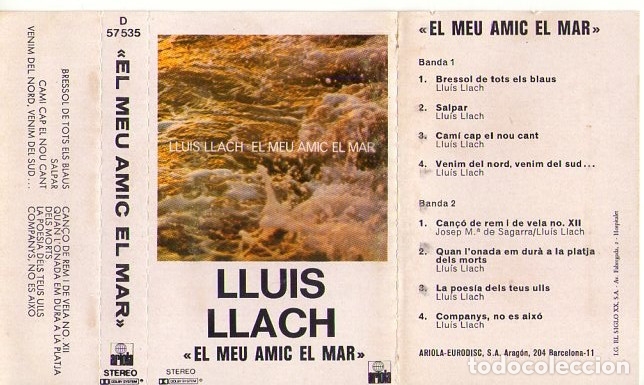 Casetes antiguos: LLUIS LLACH EL MEU AMIC EL MAR - Foto 3