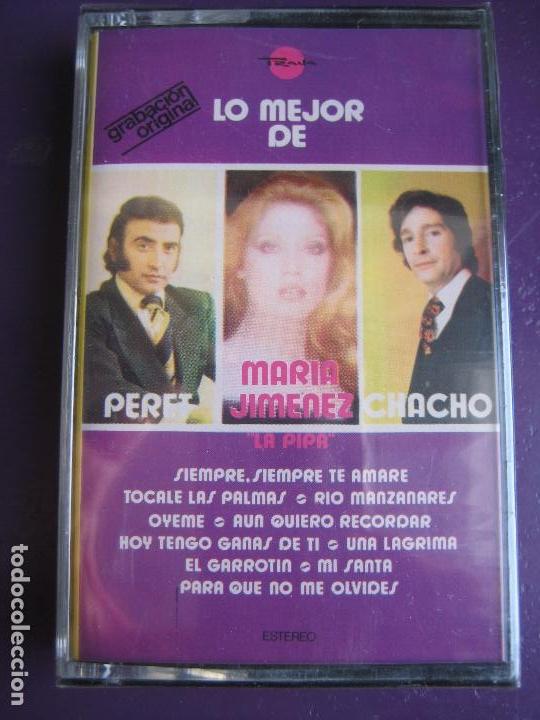 Casetes antiguos: LO MEJOR DE PERET - CHACHO Y MARIA JIMENEZ LA PIPPA CASETE TRAMA PRECINTADA - RUMBAS POP