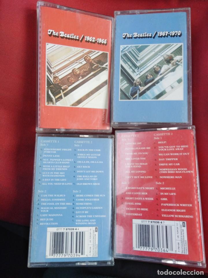 Casetes antiguos: 4 CASETES THE BEATLES-ALBUM ROJO Y AZUL