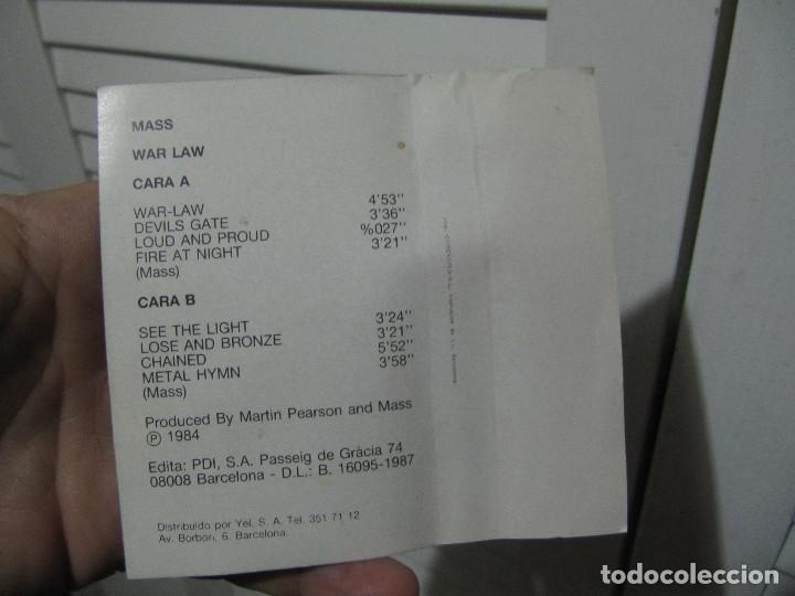 Casetes antiguos: MASS - WAR LAW-HEAVY METAL - Foto 5