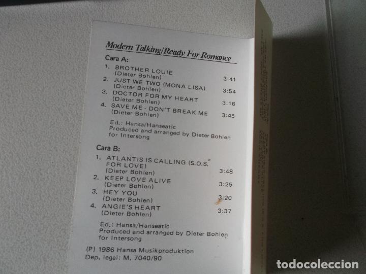 Casetes antiguos: MODERN TALKING READY FOR ROMANCE, ARIOLA - Foto 3