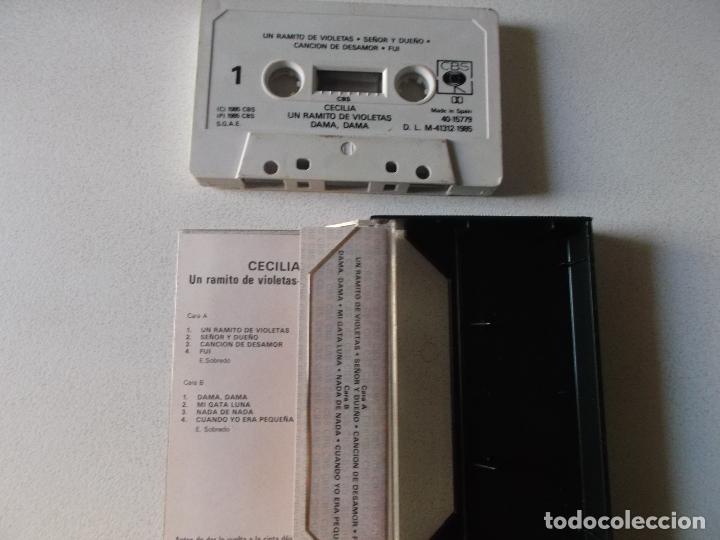 Casetes antiguos: Cecilia - Un ramito de violetas - Dama Dama, exitos - Foto 2