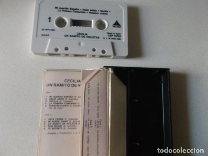 Casetes antiguos: Cecilia - Un ramito de violetas - mi querida espa&ntilde;a, exitos - Foto 2