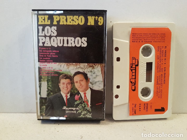 Cassette antiche: antigua casetes el preso los paquiros numero 9 ver fotos