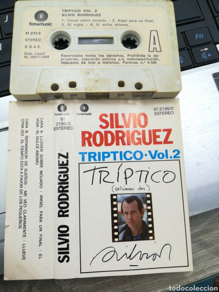 Casetes antiguos: Silvio Rodr&iacute;guez casete triptico vol. 2 Espa&ntilde;a 1984 - Foto 1