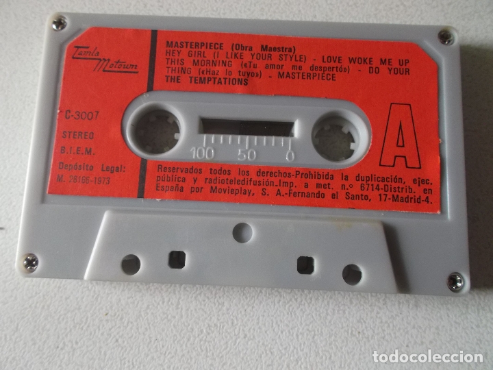 Casetes antiguos: THE TEMPTATIONS, MASTERPIECE, - Foto 3