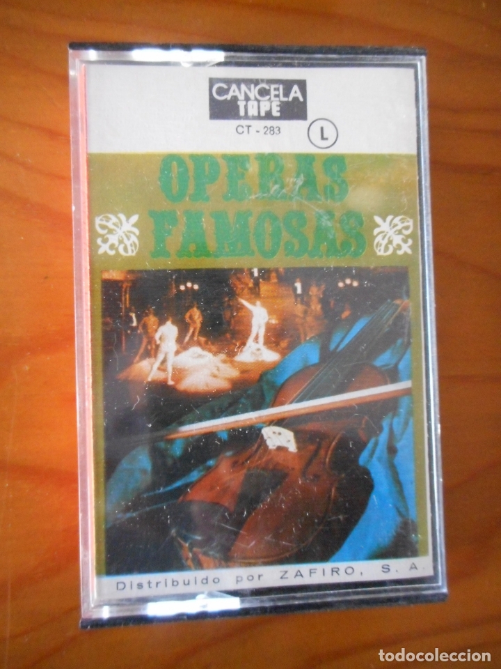 Cassetes antigas: M&uacute;sica de Operas Famosas. Sello Cancela Tape - Zafiro. 1975. Casete -Cassette-. Buen estado