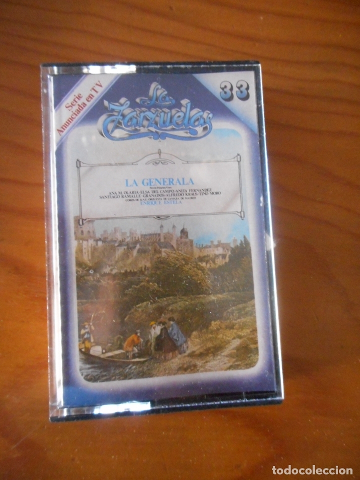 Cassetes antigas: Zarzuela. La generala. Enrique Estela. Sello Zacosa. Casete -Cassette-.
