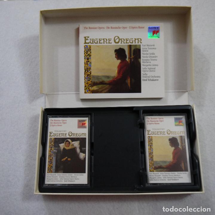 Casetes antiguos: TCHAIKOVSKY - EUGENE ONEGIN - CAJA CON LIBRETO+2 CASSETTES - Foto 2