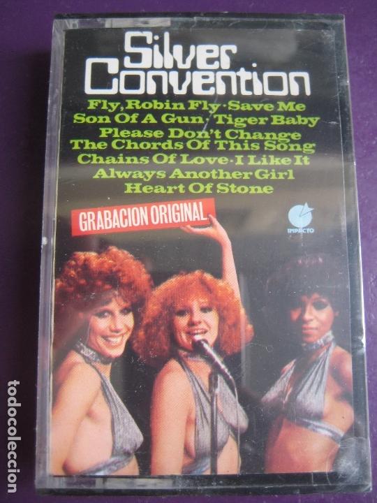 Casetes antiguos: SILVER CONVENTION CASETE IMPACTO PRECINTADA - FLY ROBIN FLY + EXITOS DISCO POP 70S - Foto 1