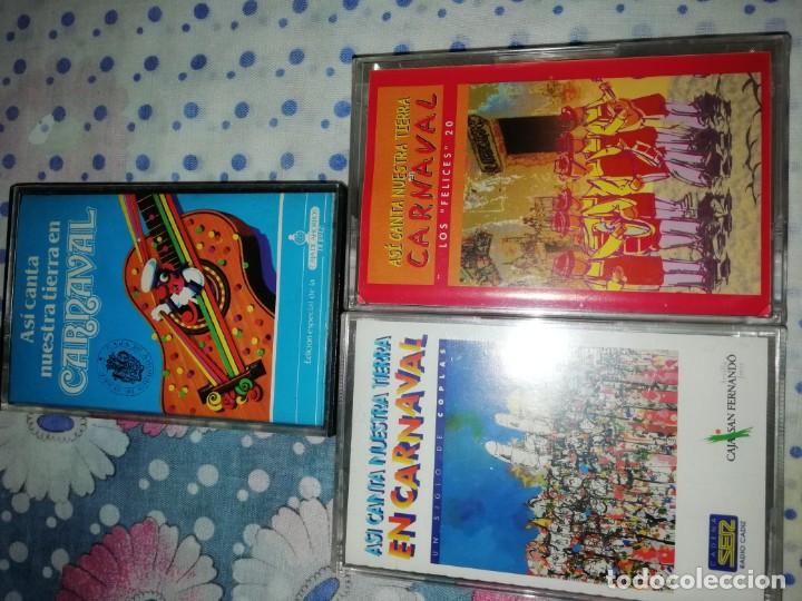 Casetes antiguos: Carnaval de C&aacute;diz 3 casetes as&iacute; canta nuestra tierra en carnaval, uno precintado