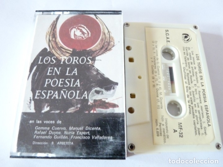 Cassettes Anciennes: CASETE, CASSETTE LOS TOROS EN LA POESIA ESPA&Ntilde;OLA REF: 17-27