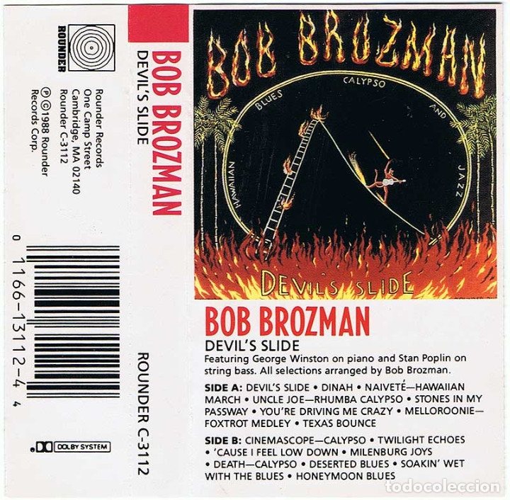Casetes antiguos: Bob Brozman - Devils Slide. Casete. Rounder Records - Foto 1