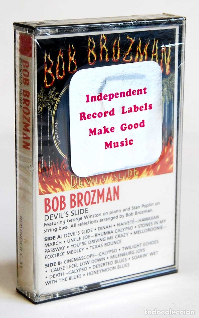 Casetes antiguos: Bob Brozman - Devils Slide. Casete. Rounder Records (precintado) - Foto 1