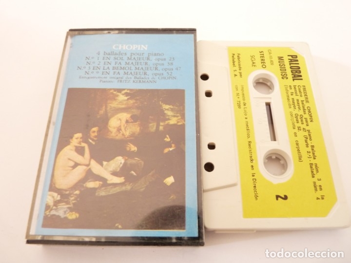 Alte Kassetten: CASETE, CASSETTE CHOPIN 4 BALLADES POUR PIANO... REF: 18-38