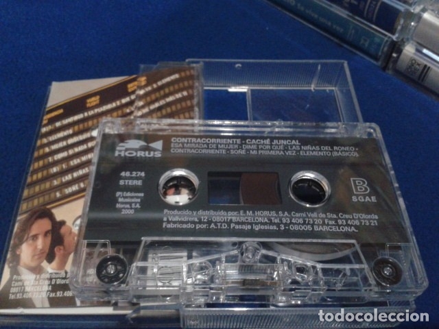 Casetes antiguos: CASETE CASSETTE ( CACHE JUNCAL - CONTRACORRIENTE )2000 HORUS - Foto 5