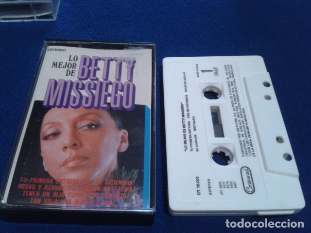 Casetes antiguos: CASETE CASSETTE ( LO MEJOR DE BETTY MISSIEGO ) 1981 CONTINENTAL