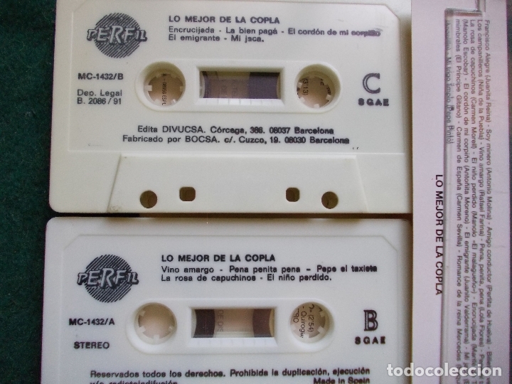 Casetes antiguos: LO MEJOR DE LA COPLA DOBLE CASETE - Foto 2