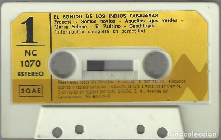 Casetes antiguos: Los Indios Tabajaras - El Sonido De Los Indios Tabajaras Cassette - Foto 3