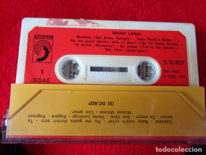 Casetes antiguos: BRUNO LOMAS CASETE DISCOPHON - 12 EXITOS - ROCK AND ROLL - Foto 4