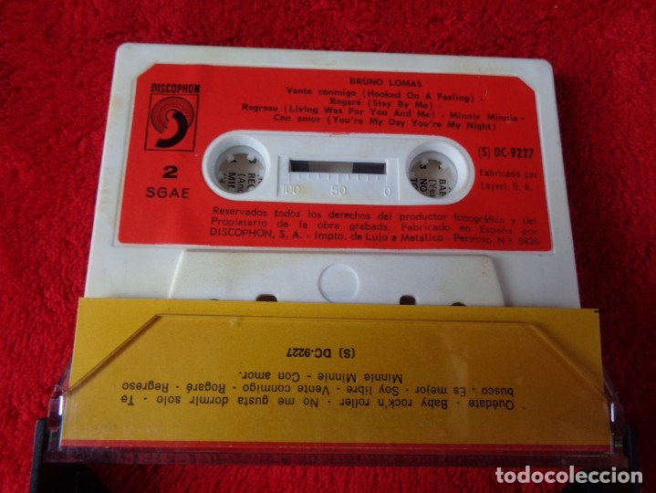 Casetes antiguos: BRUNO LOMAS CASETE DISCOPHON - 12 EXITOS - ROCK AND ROLL - Foto 5