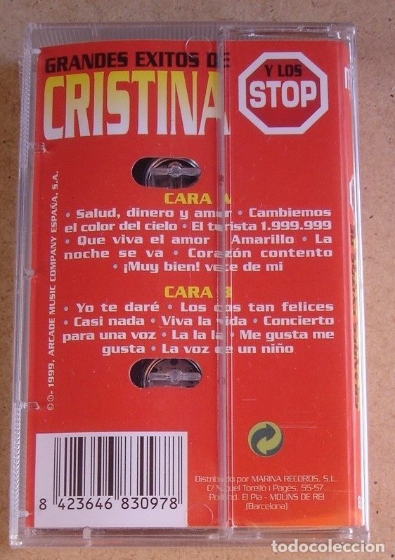 Casetes antiguos: CRISTINA Y LOS STOP - GRANDES EXITOS (MC) PRECINTADA - Foto 3