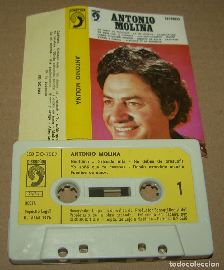 Casetes antiguos: ANTONIO MOLINA - DISCOPHON 1976 (CAJ-1) - Foto 1