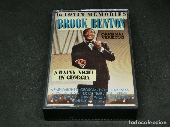 Cassetes antigas: CASETE - BROOKE BENTON - A RAINY NIGHT IN GEORGIA - 16 LOVIN MEMORIES - 1989
