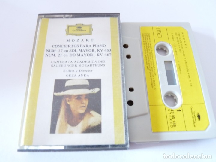 Casetes antiguos: CASETE, CASSETTE MOZART. CONCIERTOS PARA PIANO N&ordm; 17 y 21- GEZA ANDA REF: 19-43