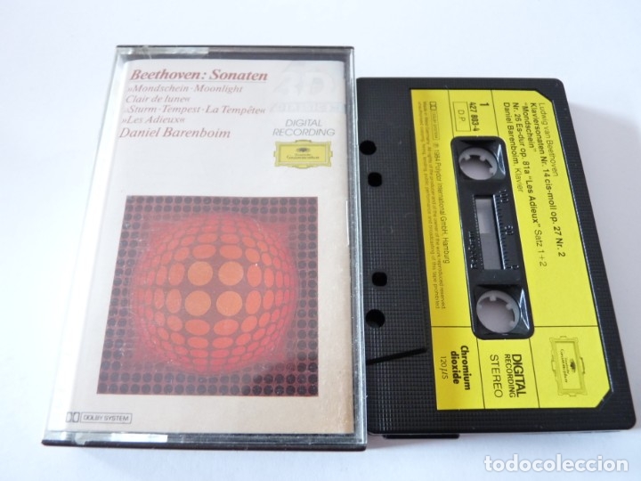 Casetes antiguos: CASETE, CASSETTE BEETHOVEN: PIANO SONATAS N&ordm;14, 26 y17 REF: 12-45