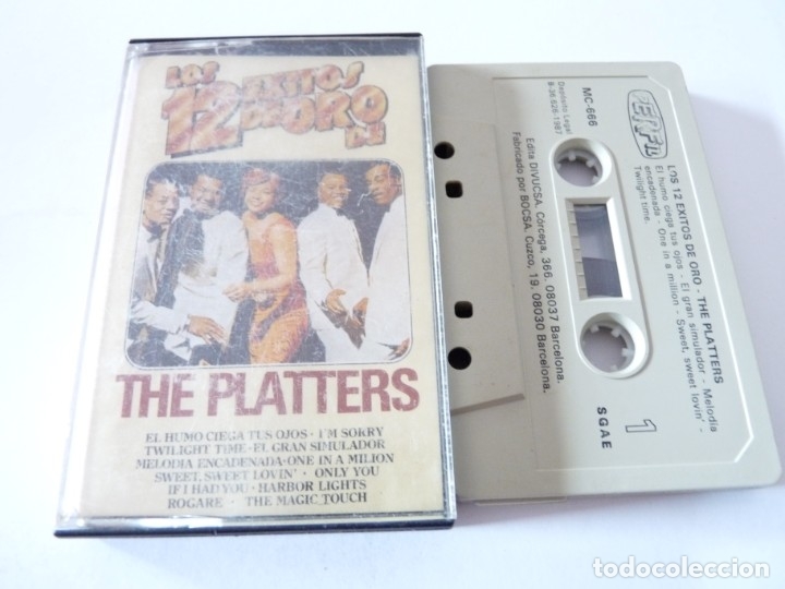 Casetes antiguos: CASETE, CASSETTE THE PLATTERS. LOS 12 EXITOS DE ORO REF: 19-53 - Foto 1